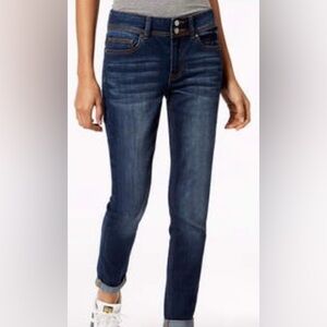 Indigo Rein NWT Size 0-24 Dark Blue MidRise Ankle Skinny Jeans